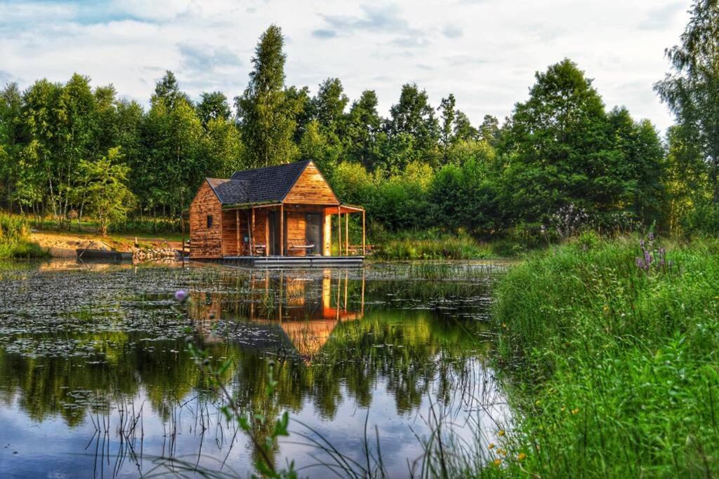 Heather Hut, Off-Grid Cottage On A Pond+2 Ha Darzkowo Zewnętrze zdjęcie